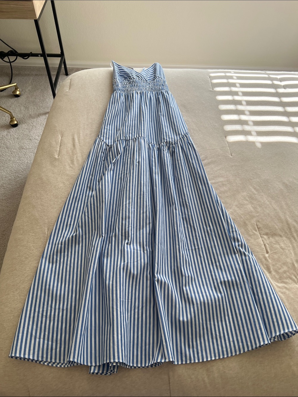 Madewell Blue & White Striped Maxi Sundress - Picture 2 of 5